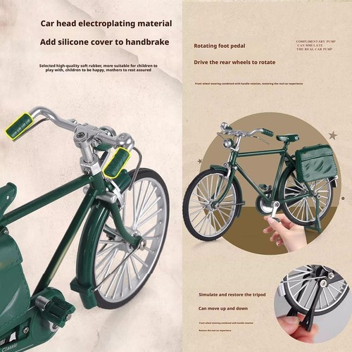 Metal retro postman bicycle - metal,