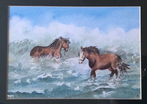 Original vintage watercolour - original,