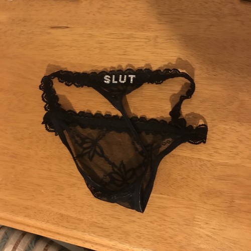 Lace thong black - thong,