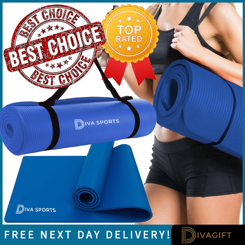 Blue yoga mat - yoga, gym
