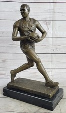 Sport Memorabilia Rugby Football Player Art Deco Bronze Figurine Sculpture Sale