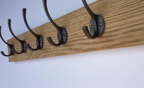 Handmade solid oak coat rack - solid,