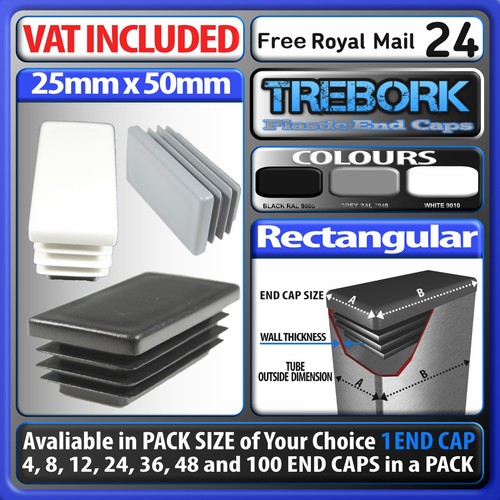 50mm 25mm rectangle plastic - 50mm, x