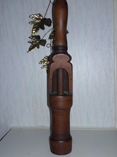 Vtg. Wooden Hand Wine Bottle