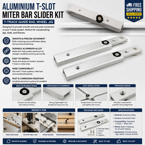 Aluminium slot miter bar - slot,