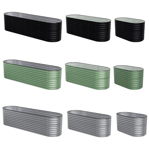 Galvanised steel raised garden - raised,