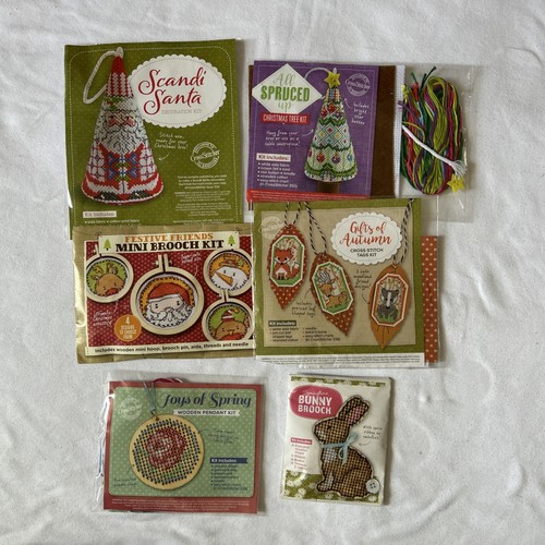Cross stitch mini kits bundle - cross,