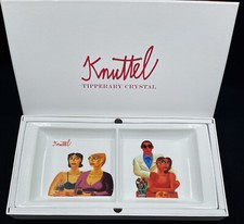 New Graham Knuttel  Collection  Divided Serving Dish " The Waiting Game " 14"x7"