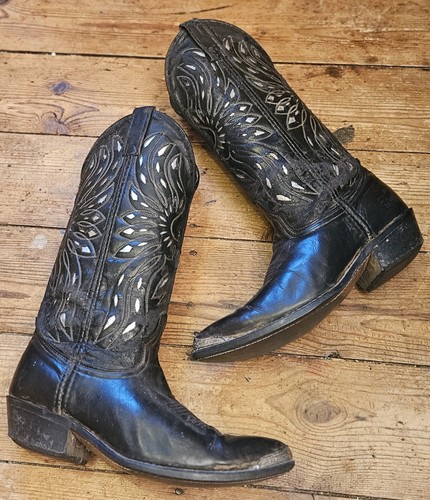 Acme vintage black - black, leather