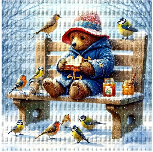 Printed cross stitch kit - cross,