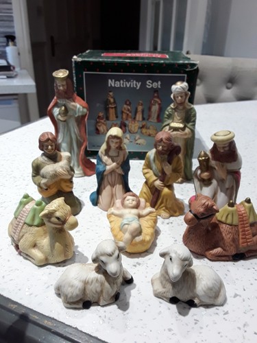 Vintage christmas nativity set - vintage,