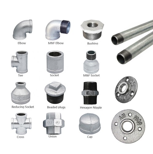 Galvanised malleable iron pipe - iron,