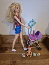 Walking Barbie Doll With Baby