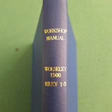 Wolsely 1500 Workshop Manual