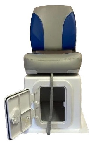 Blue grey folding boat - blue, seat