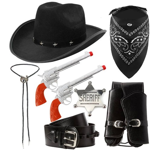Adults black cowboy - black,