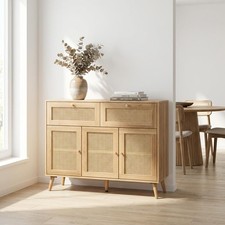 Manila Oak & Rattan 3 Door 2