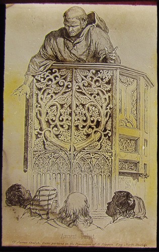 Glass magic lantern slide - magic,