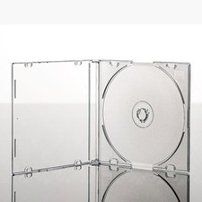 50 x  Clear  Slim CD Disc Jewel Cases With A 5.2mm Spine