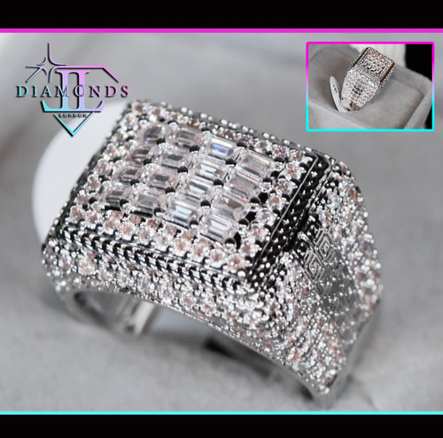 Mens baguette diamond ring - mens,