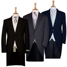 Mens Morning Suit Tailcoat Wool Wedding Jacket Herringbone Coat Royal Ascot Men