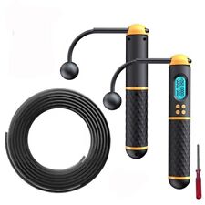 Digital LCD Jumping Skipping Rope Calories Counter Timer Gym Fitness Adjustable