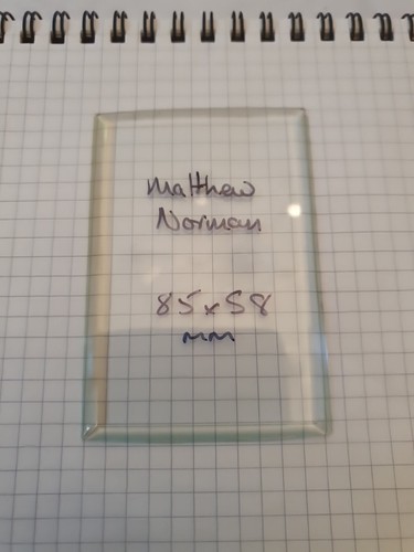 Bevelled carriage clock glass - carriage,