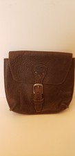 SADDLEBACK LEATHER DARK COFFEE BROWN POUCH