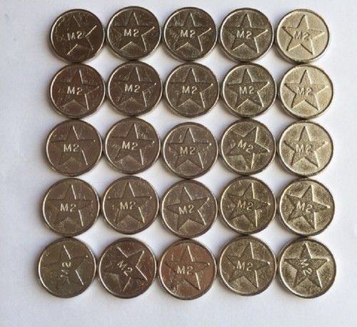Sunbed tokens silver - m2,