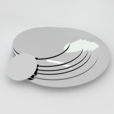 White Gloss Plastic Laser Cut