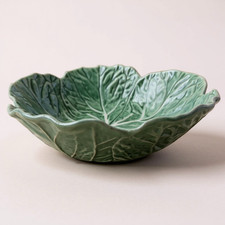 Vintage Boho Bordallo Pinheiro Portugal Cabbage Bowl Majolica