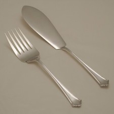 CHIPENDALE Design Elkington Silver Service Cutlery Fish Servers