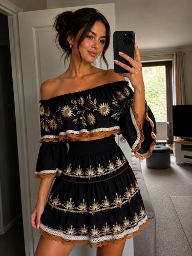 Ladies boho skirt and - skirt, top