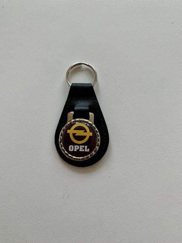 Black leather keyring fob - leather, keyring/