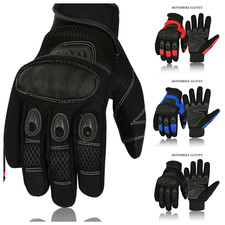 Motorbike Gloves Biker Motorcycle Knuckle Protection Safety Armoured Summer Vent
