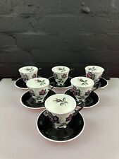 6 x Royal Albert Masquerade Coffee Cups and Saucers 4 Sets Available