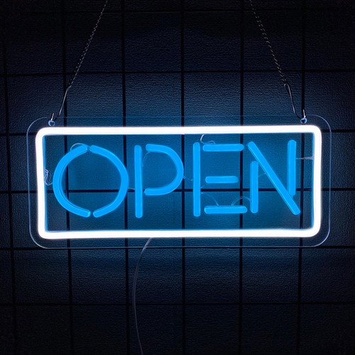 Open neon led - sign, business