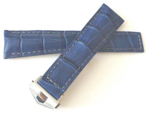 20mm blue grey stitche genuine - 20mm,