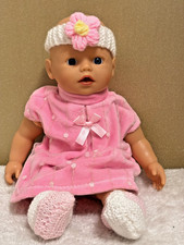 13 inch Baby Annabell Doll (Preloved) with Pink Dress & Adoption Certificate