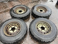 LANDROVER DEFENDER SET OF ORIGINAL 16” HEAVY DUTY MILITARY WOLF STEEL WHEELS