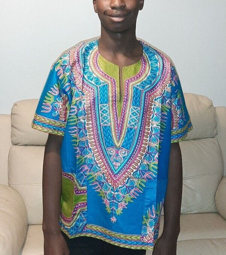Turquoise blue african - blue, dashiki