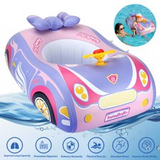 Kid Inflatable Swimming Car Boat Seat Sunshade Baby Swim Float Ring Pool Summer