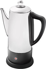 Quest 35200 1.8L Electric Coffee Percolator - 12 Cup Stainless Steel Machine