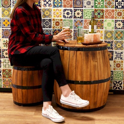 Barrel table stool set - stool,