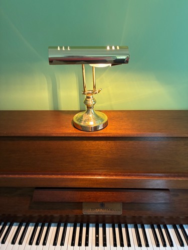 Brass piano lamp desk - lamp, /