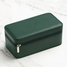 Green Leather Watch Box 3 Slot