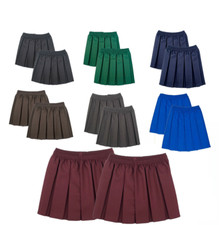 Girls School Skirts Pack of 2