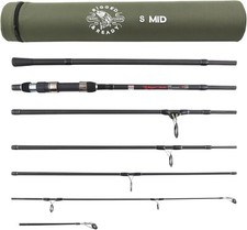 S Mid Compact 8.85ft Travel Fishing Rod 2 tips for spin & general fishing