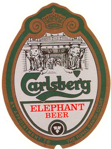 Carlsberg elephant beer label - carlsberg,