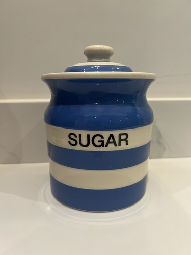 Green cornishware sugar - g,
